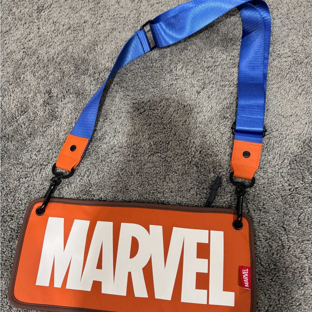 Marvel Vibrant Orange and Blue Crossbody Bag
